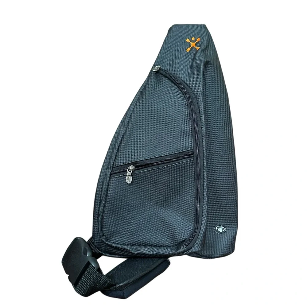 Ballistic Nylon Black Sling Crossbody Triangular Bag backpack single strap